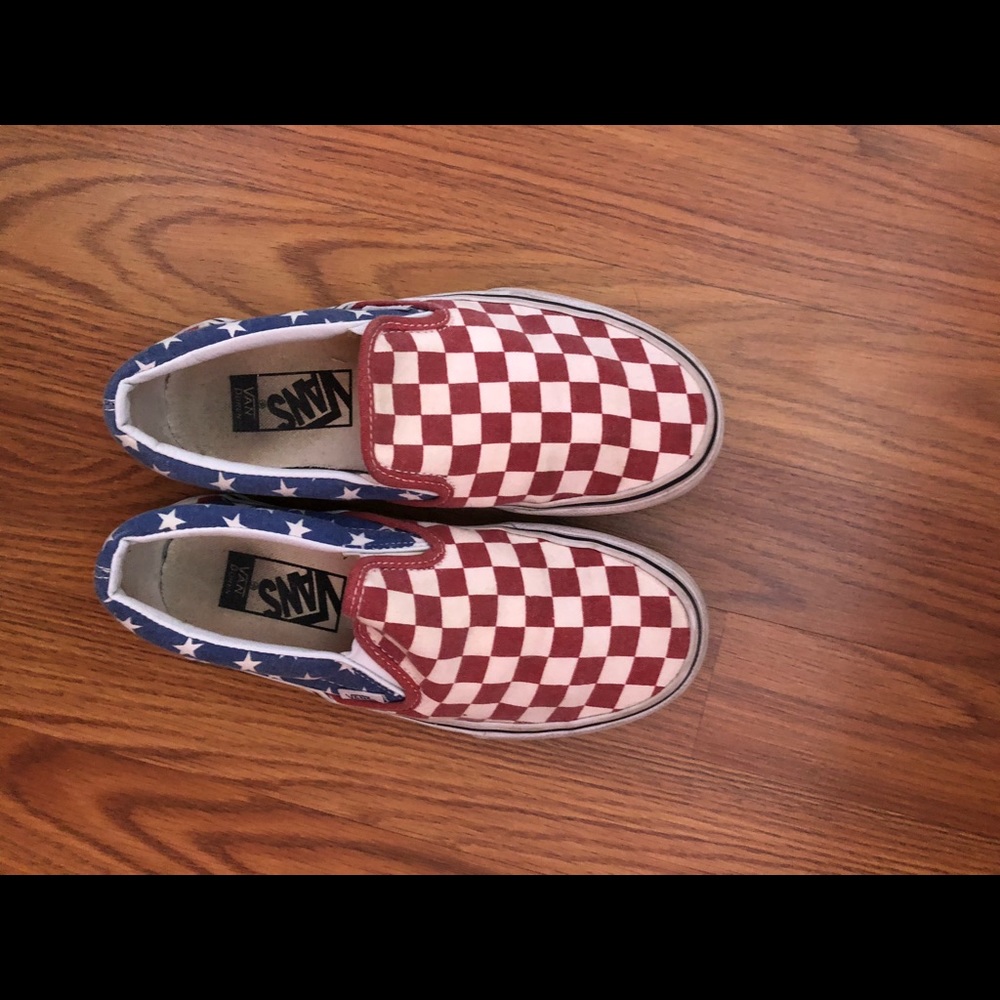 American Flag Slip on Vans